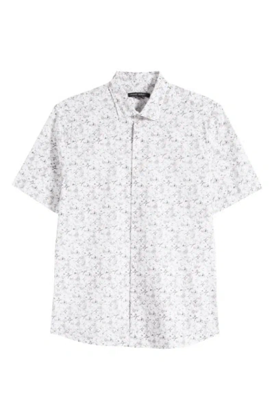 Robert Barakett Segno Short Sleeve Button-up Shirt In White