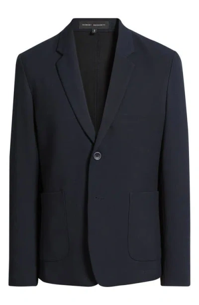 Robert Barakett Shaw Navy Textured Stretch Sport Coat In Blue