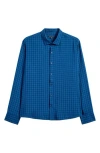 Robert Barakett Shorehouse Windowpane Plaid Button-up Shirt In Blue