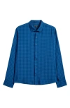 Robert Barakett Shorehouse Windowpane Plaid Button-up Shirt In Blue