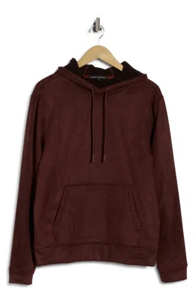 Robert Barakett Sidewinder Faux Suede Hoodie In Brown