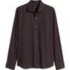 Robert Barakett Simon Solid Cotton Button-up Shirt In Port