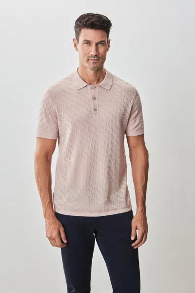 Robert Barakett Skelling Sweater Polo In Coral