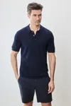 Robert Barakett Skelling Sweater Polo In Navy