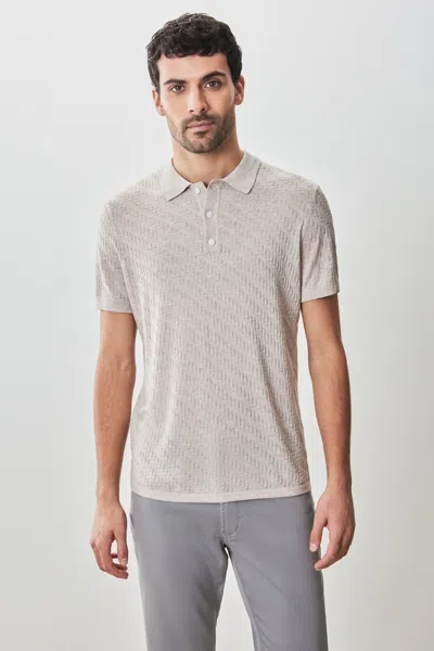 Robert Barakett Skelling Sweater Polo In Tan