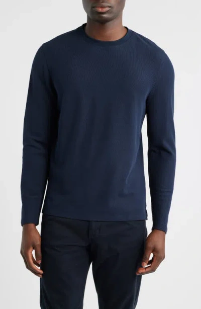 Robert Barakett Sorrell Long Sleeve Cotton Blend T-shirt In Blue