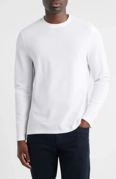 Robert Barakett Sorrell Long Sleeve Cotton Blend T-shirt In White