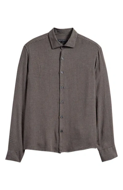 Robert Barakett Starley Gingham Button-up Shirt In Olive