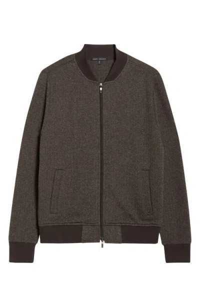 Robert Barakett Stefanos Chevron Knit Jacket In Brown