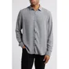 Robert Barakett Stelton Windowpane Check Button-up Shirt In Grey