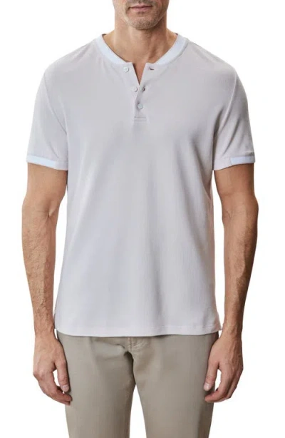 Robert Barakett Tessio Baseball Collar Short Sleeve Henley T-shirt In Light Pink