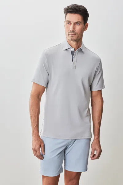 Robert Barakett The Barakett Herringbone Polo In Chalk