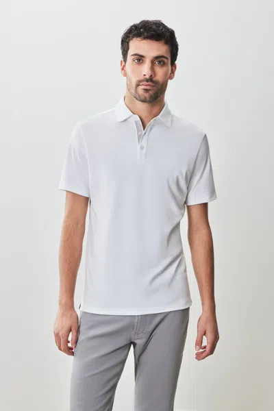 Robert Barakett The Barakett Herringbone Polo In White