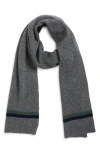Robert Barakett Tipped Wool And Cashmere Scarf In Black