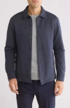 Robert Barakett Tonsley Quilted Overshirt In Navy