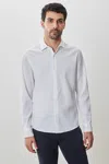 Robert Barakett Tyler Long Sleeve Woven Shirt In White