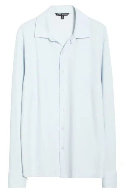 Robert Barakett Tyrek Jersey Button-up Shirt In Blue