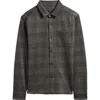 Robert Barakett Upton Plaid Double Knit Overshirt In Green