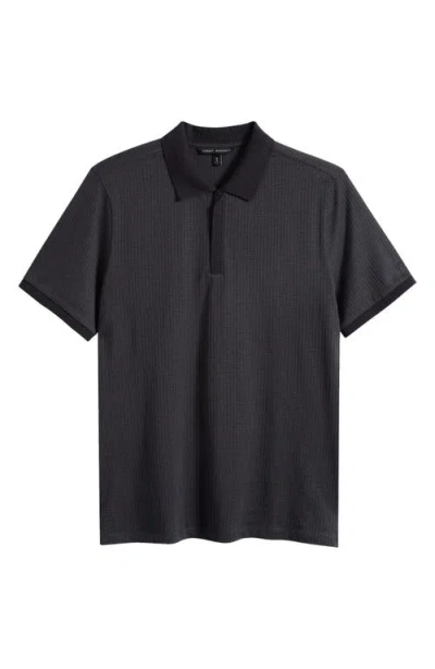 Robert Barakett Whistler Half Zip Polo In Black