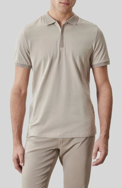 Robert Barakett Whistler Half Zip Polo In Neutral
