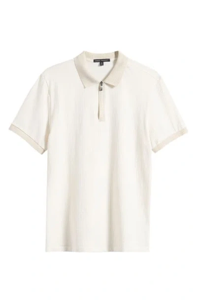 Robert Barakett Whistler Half Zip Polo In White
