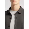 Robert Barakett White Stone Knit Overshirt In Charcoal