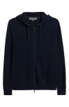 Robert Barakett Xander Cashmere Hooded Zip Cardigan In Blue