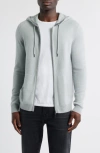 Robert Barakett Xander Cashmere Hooded Zip Cardigan In Blue