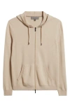 Robert Barakett Xander Cashmere Hooded Zip Cardigan In Brown