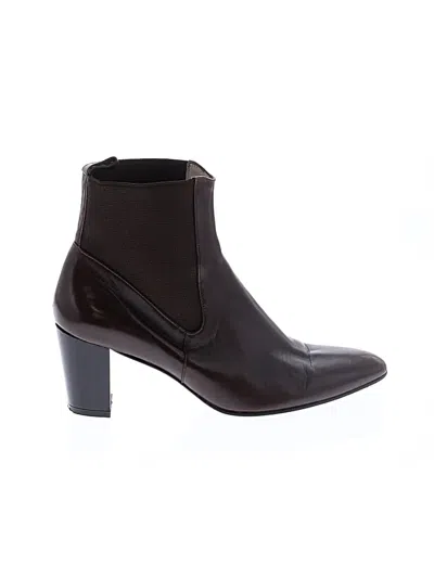 Pre-owned Robert Clergerie Ankle Boots In Brown
