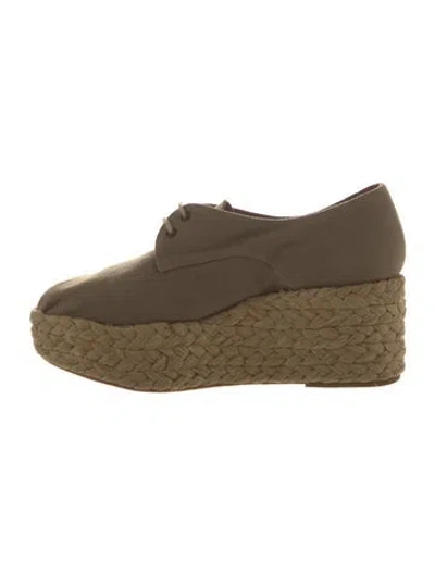 Pre-owned Robert Clergerie Canvas Pumps In Green