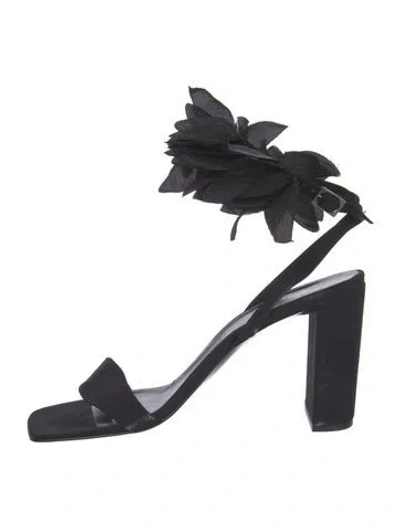 Pre-owned Robert Clergerie Canvas Sandals In Black