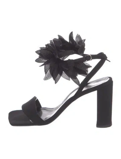 Pre-owned Robert Clergerie Canvas Sandals In Black