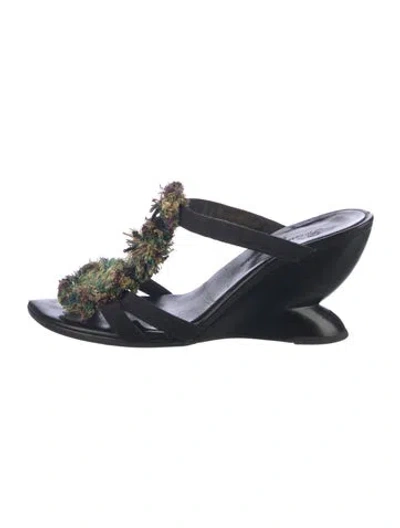 Pre-owned Robert Clergerie Canvas T-strap Sandals In Blue