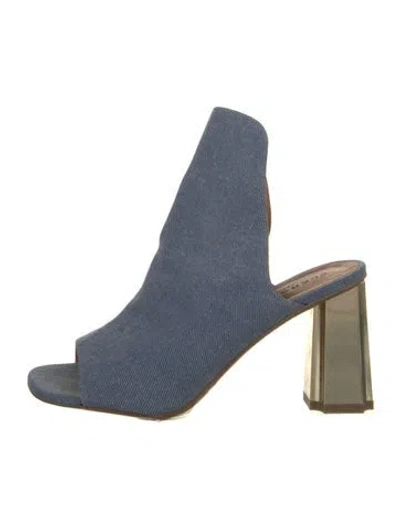 Pre-owned Robert Clergerie Denim Mules In Blue