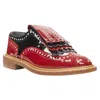 Robert Clergerie Disney Card Suits Cut Out Brogue In Animal Print