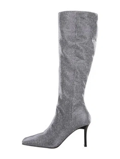 Pre-owned Robert Clergerie Glitter Accents Boots In Grey