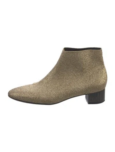 Pre-owned Robert Clergerie Glitter Chelsea Boots In Metallic
