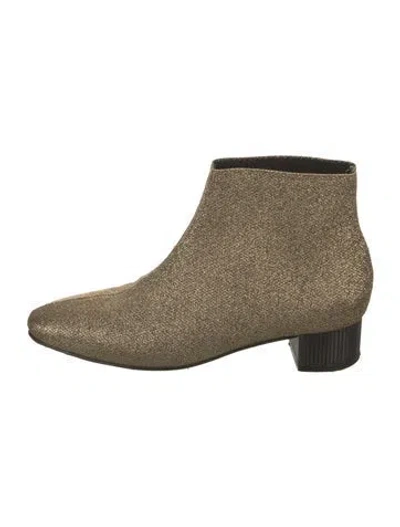 Pre-owned Robert Clergerie Glitter Patterned Boots In Gold