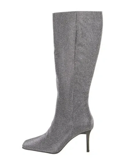 Pre-owned Robert Clergerie Glitter Patterned Boots In Gray