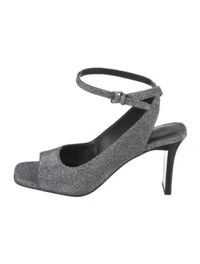 Pre-owned Robert Clergerie Glitter Sandals In Silver