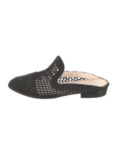 Pre-owned Robert Clergerie Jute Mules In Blue