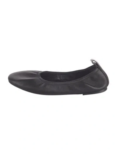 Pre-owned Robert Clergerie Leather Ballet Flats In Black