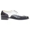 Robert Clergerie Leather Bicolor Derby Brogue In White