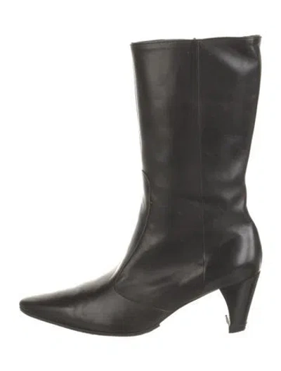 Pre-owned Robert Clergerie Leather Boots In Black