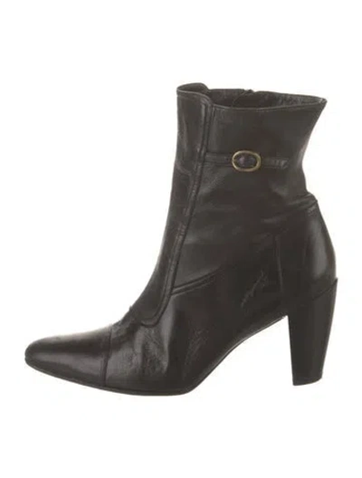 Pre-owned Robert Clergerie Leather Boots In Black