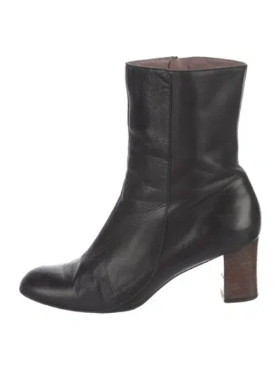 Pre-owned Robert Clergerie Leather Boots In Black