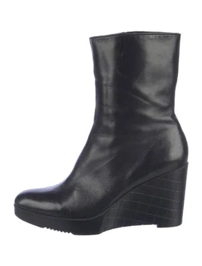 Pre-owned Robert Clergerie Leather Boots In Black