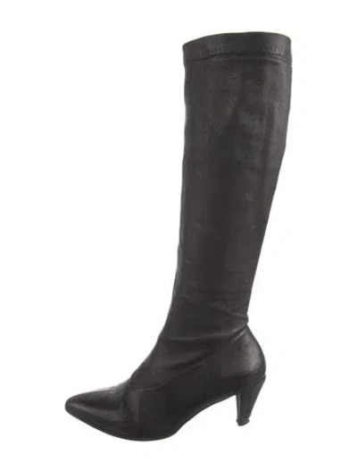 Pre-owned Robert Clergerie Leather Boots In Black