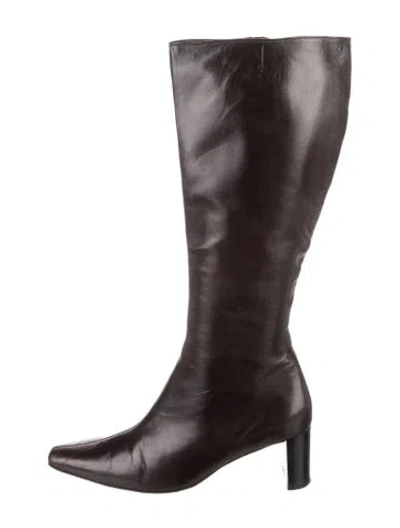 Pre-owned Robert Clergerie Leather Boots In Black